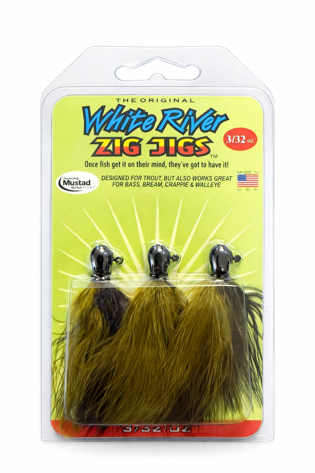 ZIG JIG MARABOU TROUT JIG - 3/32 OZ (3 Pack)