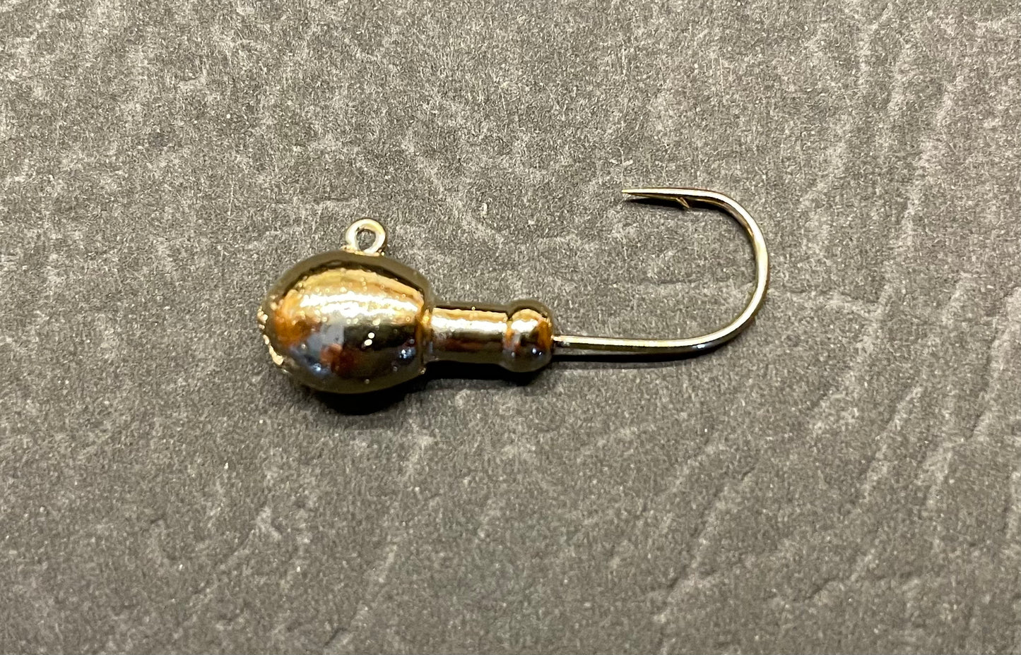 GOLD JIG HEADS - 1/8 OZ SIZE - (10 PACK)